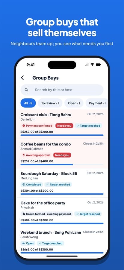Merchant: group buys to approve