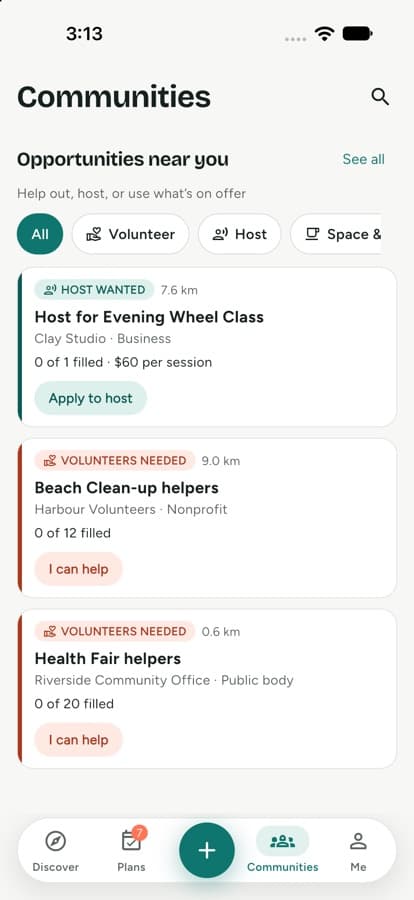 Onzo: communities